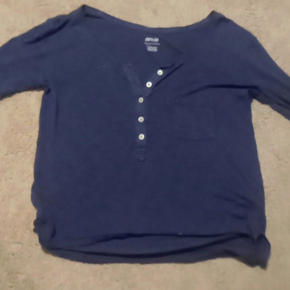 Long sleeve navy blue shirt
